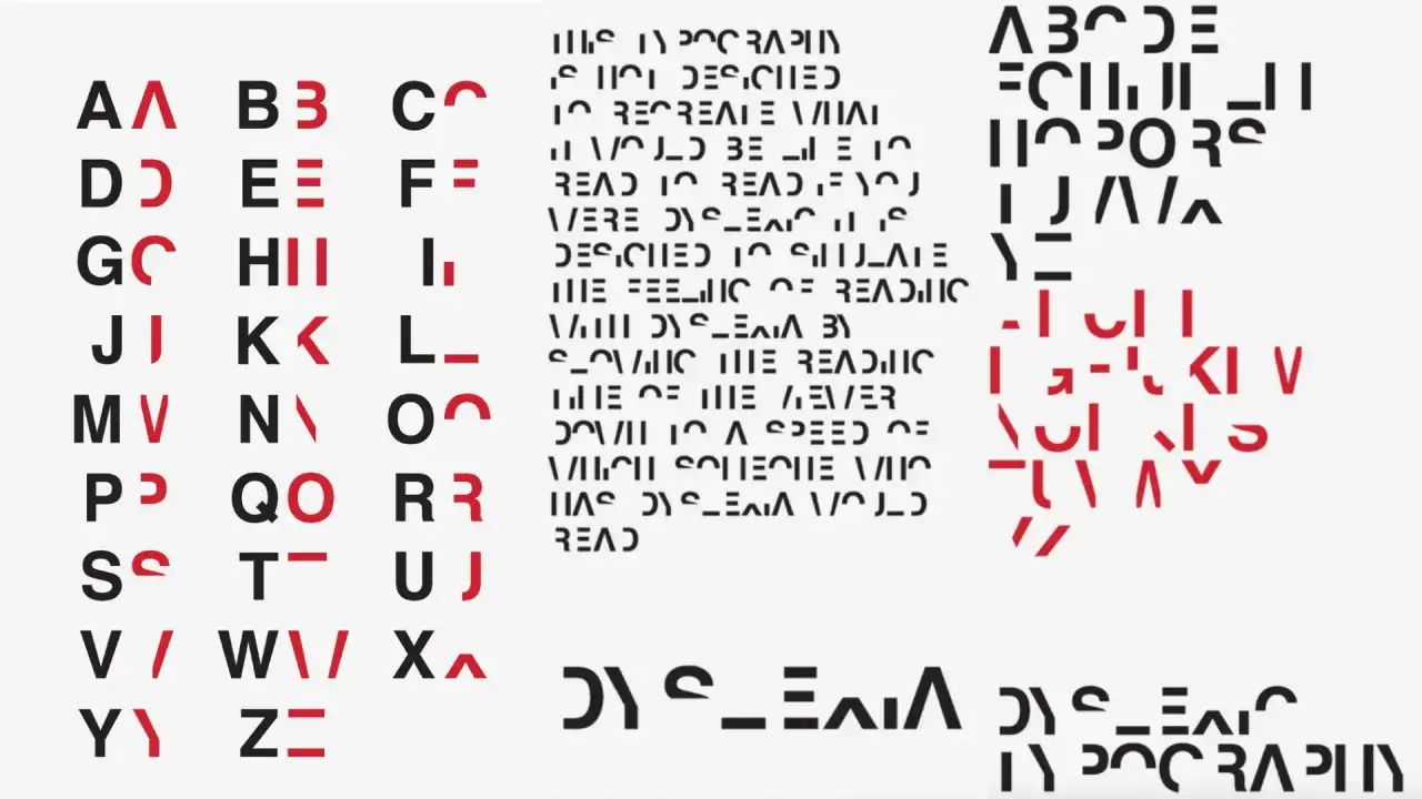 pomieszane litery alfabetu, symbol dysleksji